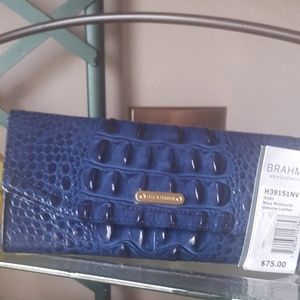 BRAHMIN ANDIE Navy Melbourne Wallet *RARE*